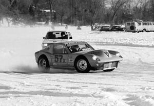 Ken Cich's Volvo V-6 powered SAAB Sonnet II chased by Herm Johnson's VW GTI