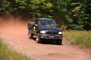 A Toyota Tacoma pickup sweeps SS2, Norway South I.