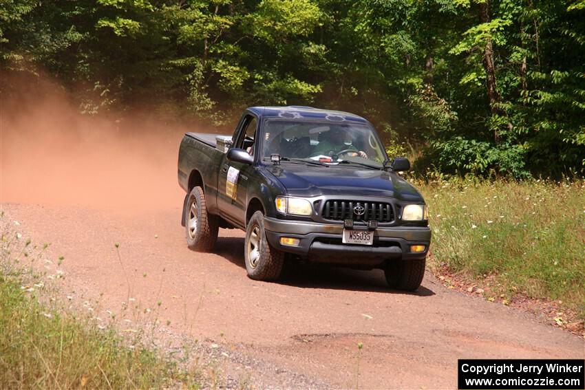 A Toyota Tacoma pickup sweeps SS2, Norway South I.