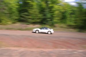 The '0' car, a Mitsubishi Eclipse GSX, on SS3, Norway Home.