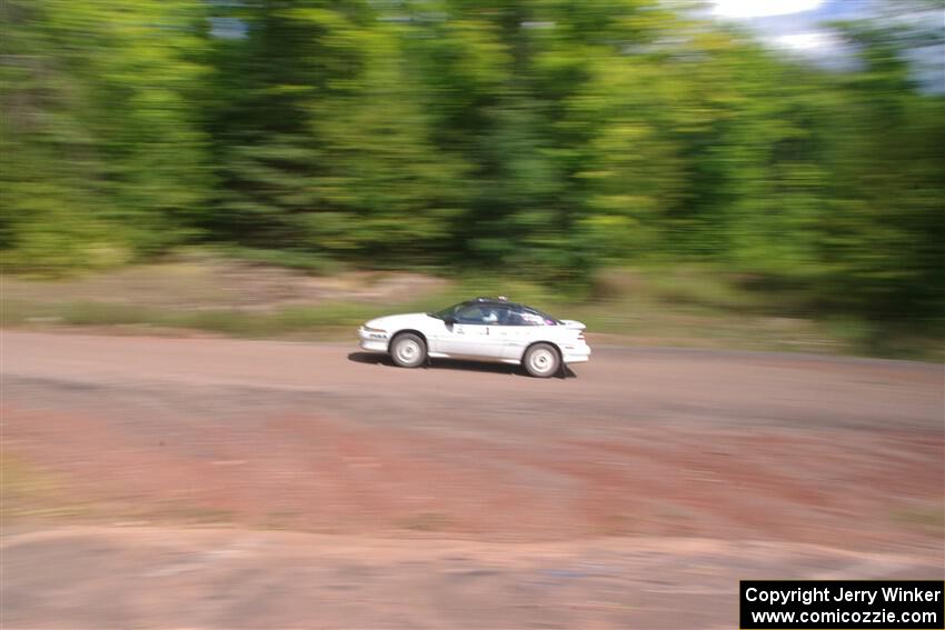 The '0' car, a Mitsubishi Eclipse GSX, on SS3, Norway Home.