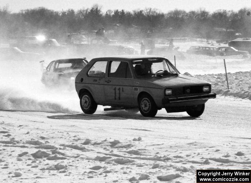 Bryan LaPlante VW Rabbit chased by Ken Ryba's Ford Pinto