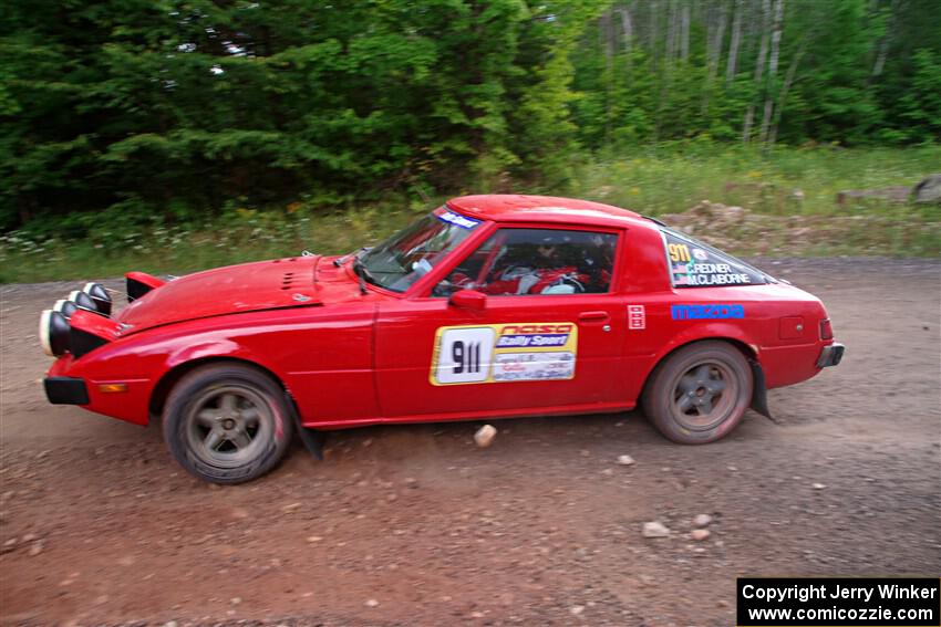 Colin Redner / Michael Claiborne Mazda RX-7 on SS3, Norway Home.