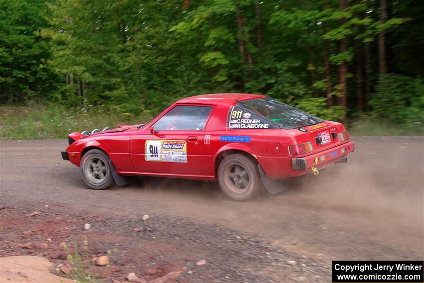 Colin Redner / Michael Claiborne Mazda RX-7 on SS3, Norway Home.
