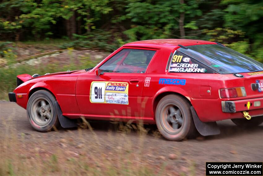 Colin Redner / Michael Claiborne Mazda RX-7 on SS3, Norway Home.