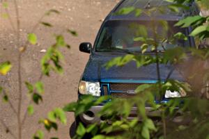 The '00' car, a Ford Explorer, on SS5, Norway South II.