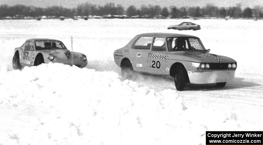 Joe Hauser's SAAB 99 16-valve and Ken Cich's Volvo V-6 powered SAAB Sonnet II