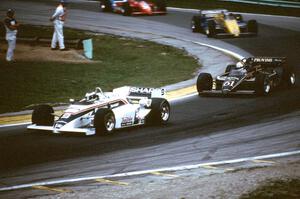 Roberto Guerrero's March 85C/Cosworth and Arie Luyendyk's Lola T-900/Cosworth