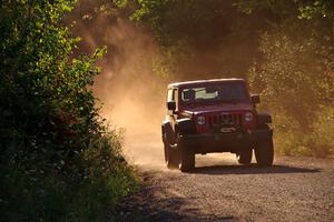 A Jeep Wrangler sweeps SS6, Norway North.