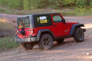 A Jeep Wrangler sweeps SS6, Norway North.