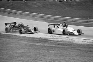 Didier Theys's Martini Mk.50 forces Steve Bren's Ralt RT-5/86 off turn five on the final lap.