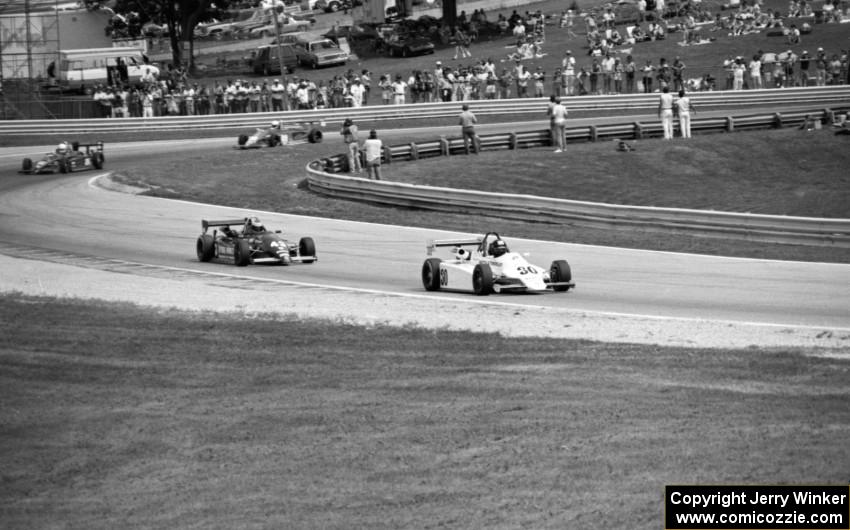 Didier Theys's Martini Mk.50, Steve Bren's Ralt RT-5/86, Gary Rubio's Ralt RT-5/86 and Johnny O'Connell's Anson SA6 through 5.