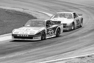 Paul Newman's Nissan 300ZX Turbo and Les Lindley's Chevy Camaro