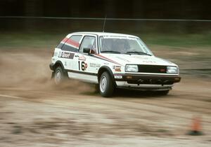 Guy Light / Jon Wickens at the fairground super special stage in their Production class VW GTI.