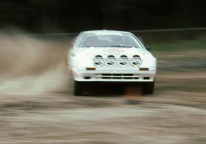 Rod Millen / Harry Ward at the fairground super special stage in their All-wheel drive Open class Mazda RX-7.