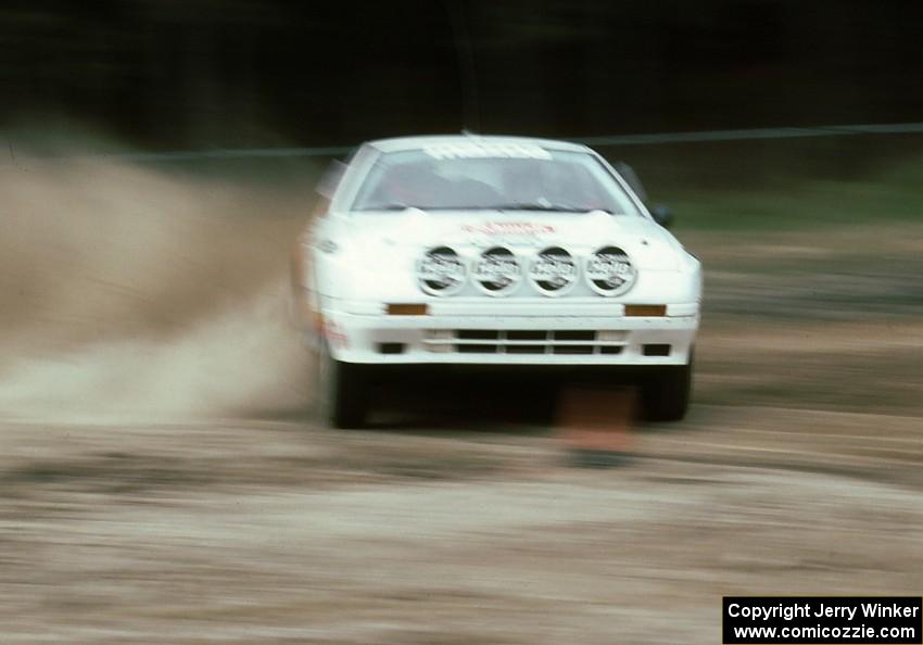 Rod Millen / Harry Ward at the fairground super special stage in their All-wheel drive Open class Mazda RX-7.