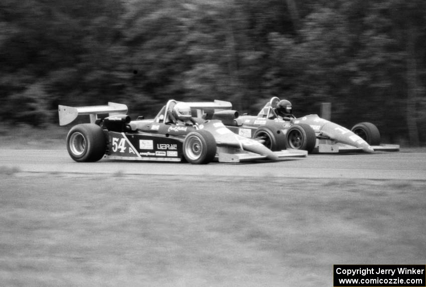 Carl Liebich's (54) and Joe Teresi's (19) Ralt RT-4s go side-by-side