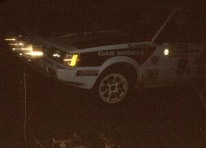 Chad DiMarco / Ginny Reese in their Subaru 4WD Turbo at night.