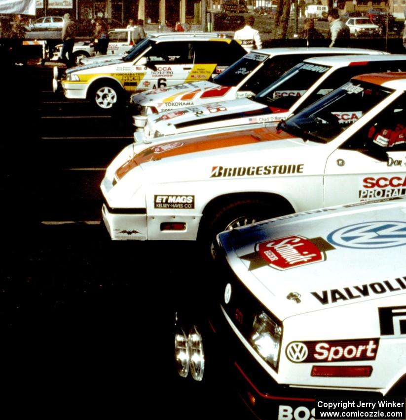 Cars lined up at Parc Expose.