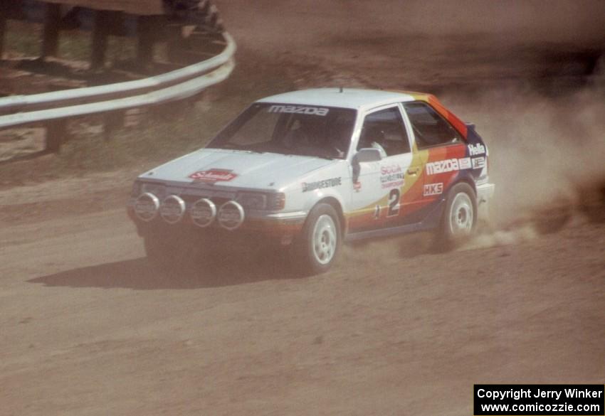 Rod Millen / Harry Ward in their Gr. A Mazda 323GTX.