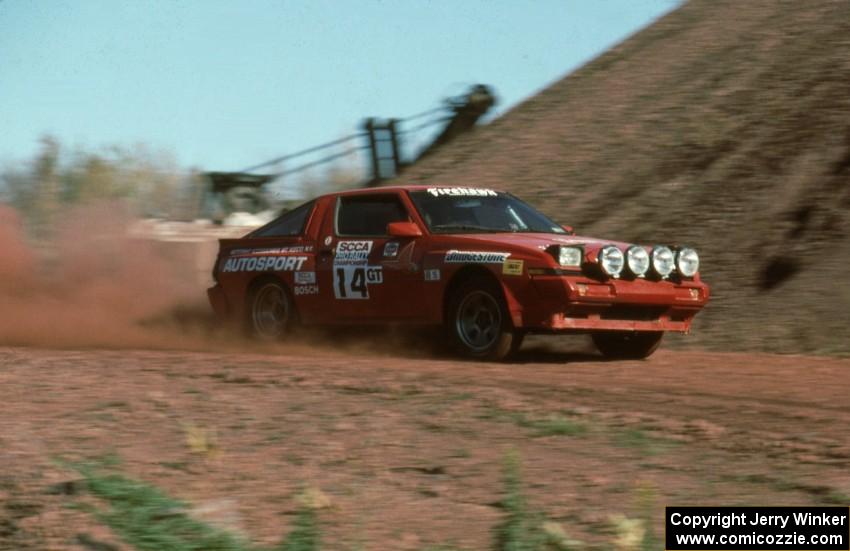 David Lapham / Susan Ferretti in their Prod. GT Mitsubishi Starion at the mine stage.