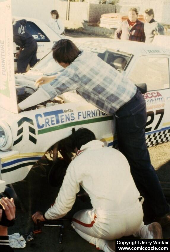 Charles VanDamme / Thomas VanDamme Mazda RX-3 at afternoon service.