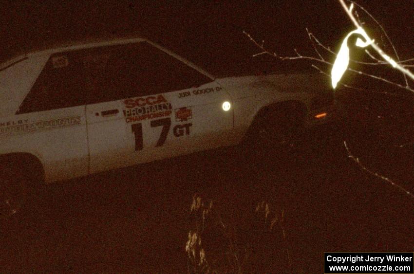 Gary Gooch / Judy Gooch in their Dodge Charger at night.