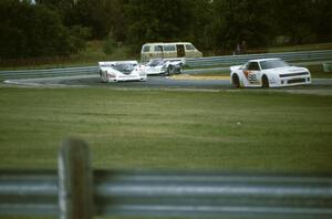 Three cars attack turn 8 during qualifying.