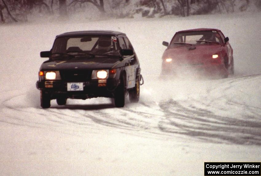Dan Burhans, Sr. / Dan Burhans II SAAB 99 and Jerry Winker / Paul Richardson Mazda RX-7/Ford