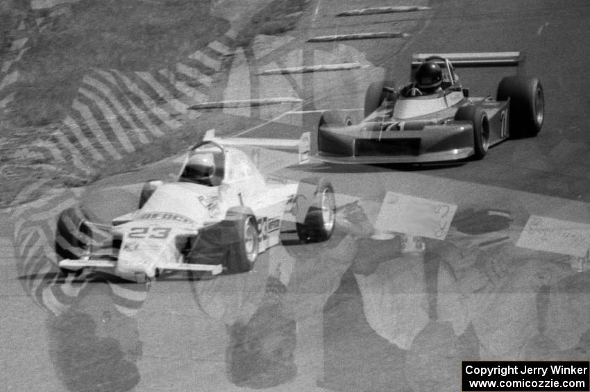 ???'s ??? Formula Continental leads Mike Leary's March 79B Formula Atlantic through turn 9.