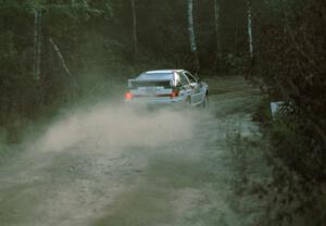 Bruno Kreibich and Clark Bond rocket into the first turn in their Audi Quattro.