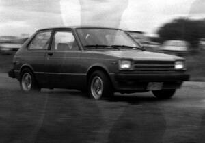 Bill Lender's Toyota Starlet at Forest Lake go-kart track