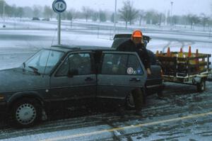 John Niemi decides it's a good day to cancel the 3MSCC autocross in November '88