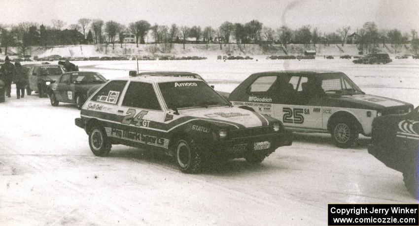 Mark Olson / Curt Sell Dodge Colt Turbo; Jerry Orr / Mark Youngquist VW Rabbit; and Cary Kendall / Tony Roggeman Mazda RX7