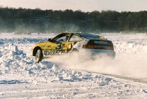 The Peter Cunningham / John Hogdal Honda CRX sported heavy damage to the left side