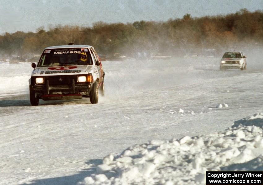 John Menard / John Kurshinsky Dodge Omni Shelby GLH-S leads the Bill Pate / Herm Johnson VW GTI