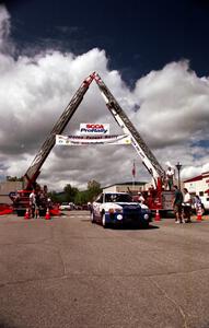 Karl Scheible / Russ Hughes Mitsubishi Lancer Evo V at the ceremonial start