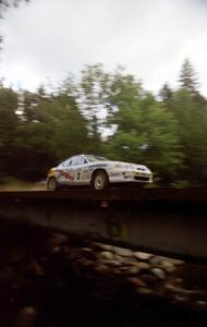 Paul Choinere / Jeff Becker Hyundai Tiburon View on the last bridge on SS4 (East Town E.)