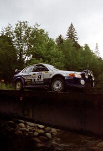 Karl Scheible / Russ Hughes Mitsubishi Lancer Evo V View on the last bridge on SS4 (East Town E.)