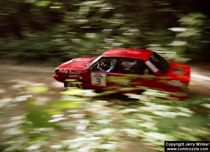 Jon Kemp / Gail McGuire Audi 4000 Quattro on SS2 (Bunker Pond Out)