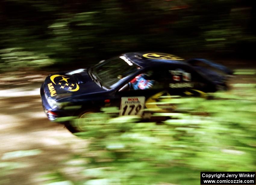 Tom McGeer / Mark Williams Subaru Impreza on SS2 (Bunker Pond Out)