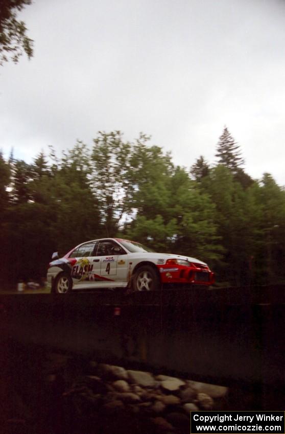 Garen Shrader / Michael Fennell Mitsubishi Lancer Evo IV View on the last bridge on SS4 (East Town E.)