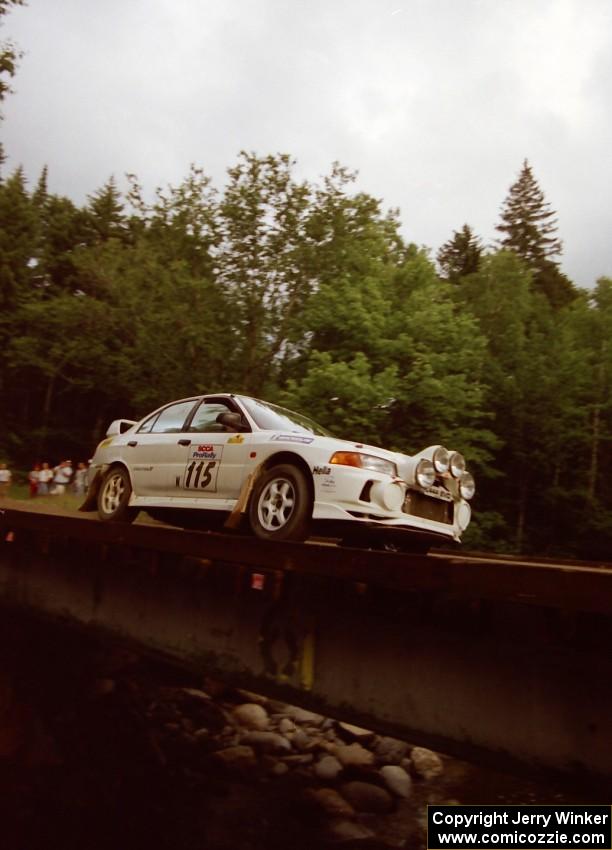 Seamus Burke / Frank Cunningham Evo IV View on the last bridge on SS4 (East Town E.)