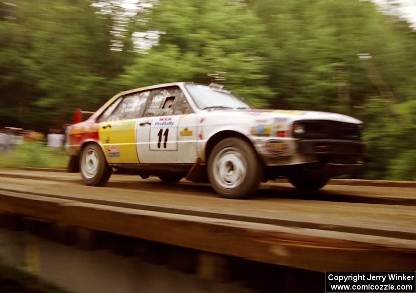 Ivan Orisek / Olga Orisek Audi 4000 Quattro on SS4 (East Town E.)