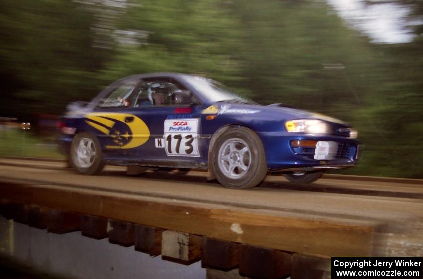 Patrick Lilly / Mark McAllister Subaru WRX on SS4 (East Town E.)