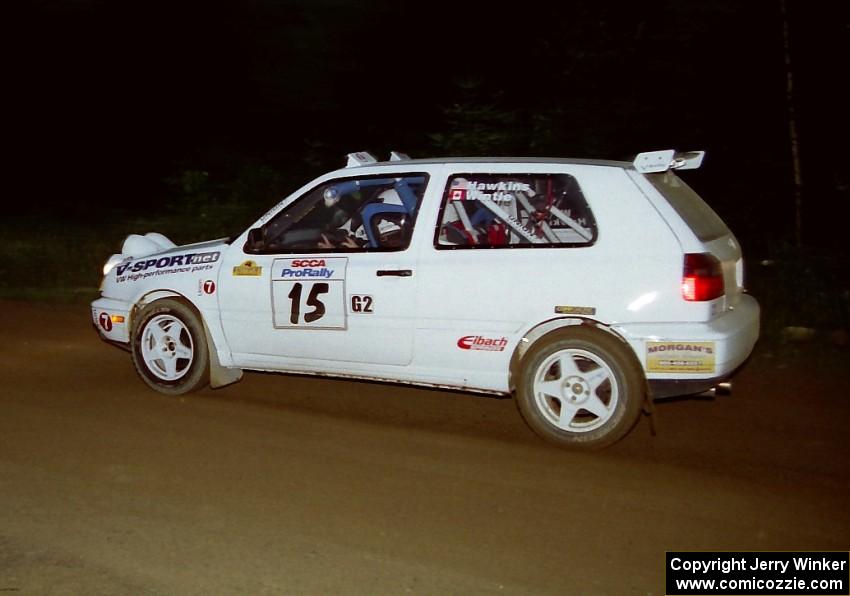 Brad Hawkins / Adrian Wintle VW GTI on SS4 (East Town E.)