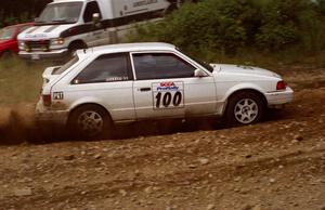 Donal Mulleady / Eoin McGeough Mazda 323GTX on SS6 (Parmachenee West)