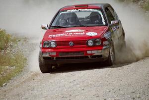 Jon Nichols / Mike Koch VW GTI on SS6 (Parmachenee West)