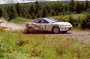 Paul Choinere / Jeff Becker Hyundai Tiburon on SS7 (Parmachenee East)