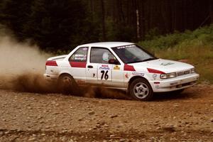 Ted Mendham / Lise Mendham Nissan Sentra SE-R on SS6 (Parmachenee West)